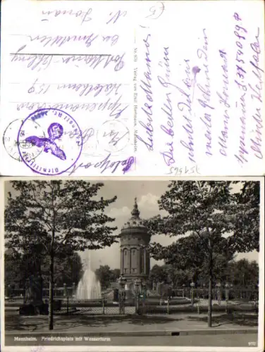 751565 Mannheim Friedrichsplatz Wasserturm Feldpost