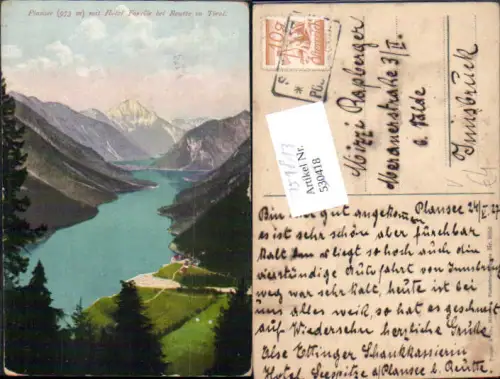 751813 Plansee b. Reutte Tirol Hotel Forelle Purger e Co. 8056