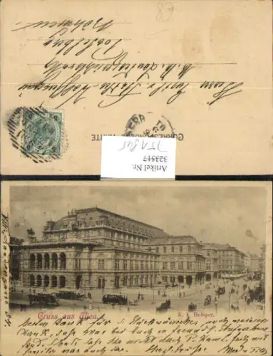 751845 Wien K.K. Hofoper Oper gel Postelberg Postoloprty Louny Böhmen