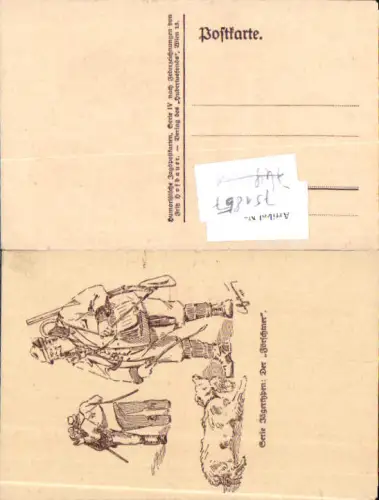 751857 Künstler AK Fritz Schönpflug Karikatur Humor Jagd Jäger