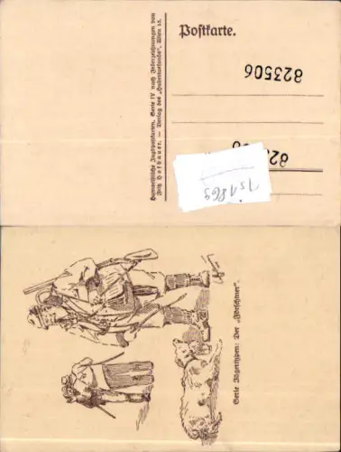 751869 Künstler AK Fritz Schönpflug Karikatur Humor Jagd Jäger