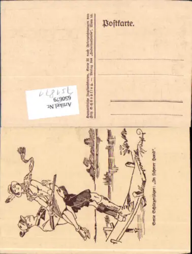 751871 Künstler AK Fritz Schönpflug Karikatur Humor Jagd Jäger