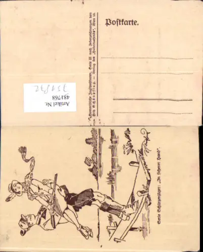 751872 Künstler AK Fritz Schönpflug Karikatur Humor Jagd Jäger