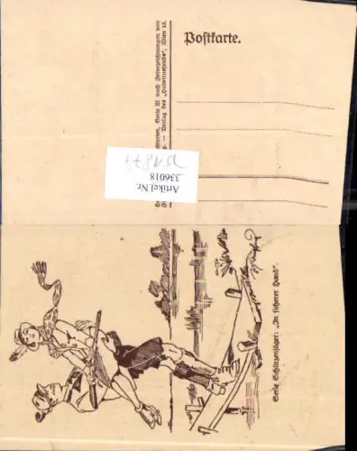 751874 Künstler AK Fritz Schönpflug Karikatur Humor Jagd Jäger