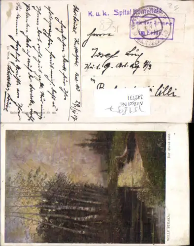 Willy Straka Der Abend Feldpost K.K. Spital Knittelfeld Pischofsdorf Cilli