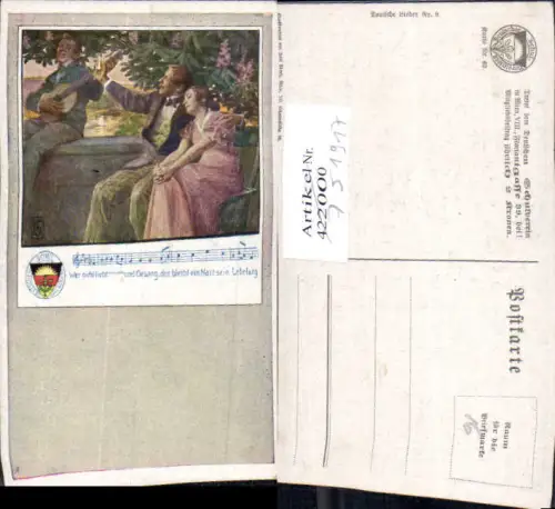 751917 Deutscher Schulverein 63 Wein Rhein Gitarre Patriotica