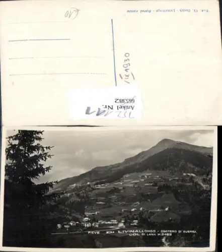 752111 Pievi di Livinallongo Cimitero du Guerra Lana