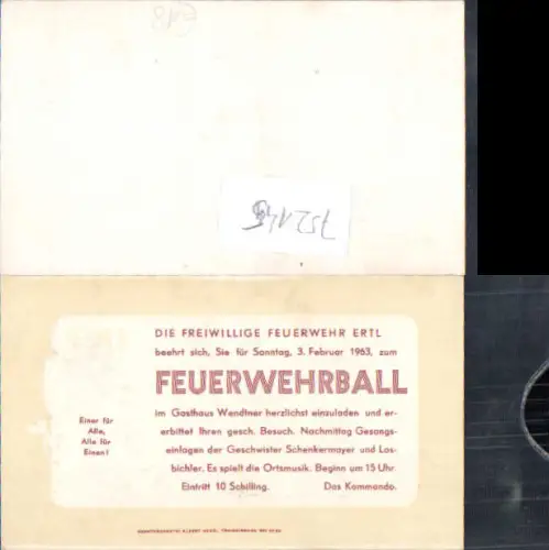752145 Ertl St. Peter in der Au Feuerwehrball 1963
