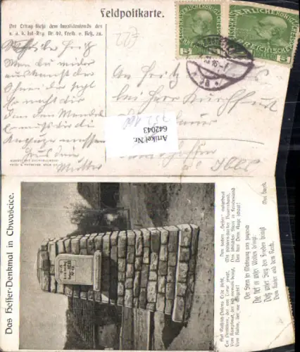 752160 Hesser Denkmal in Chwascice Jędrzejów, Jedrzejow Kielce