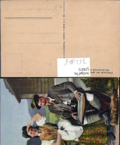 752168 Volkstracht Tracht Salzkammergut Zither Gmunden Gröbming