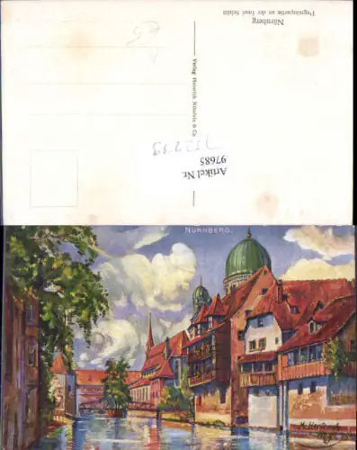 752239 Künstler AK M. Herterich Nürnberg Pegnitzpartie Schütt