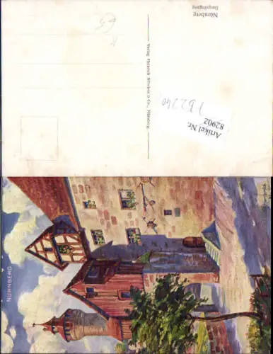 752240 Künstler AK M. Herterich Nürnberg Burgeingang Burg