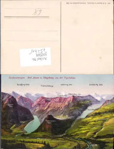 752415 Salzkammergut Bad Aussee Vogelschau Kainisch Pichl Altaussee Grundlsee