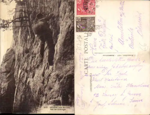 752496 Bergsteiger Sport Klettern Kletterer Bergsteigen Saleve Haute Savoie Pas de Güttinger