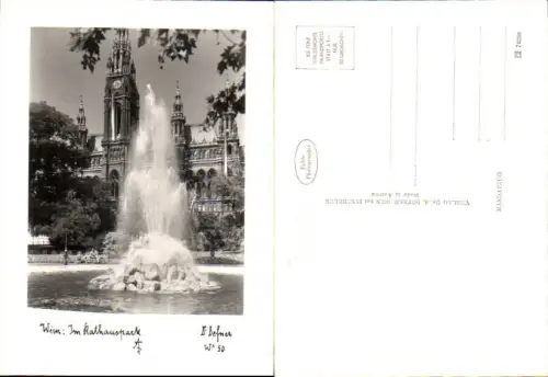752746 Fotokunst Dr. Defner W 50 Wien Rathaus Rathauspark