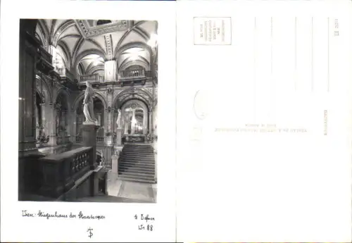 752749 Fotokunst Dr. Defner W 88 Wien Staatsoper Oper Stiegenhaus