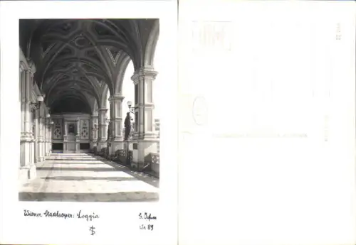 752764 Fotokunst Dr. Defner W 89 Wien Staatsoper Oper Loggia
