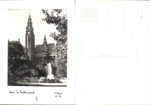752767 Fotokunst Dr. Defner W 94 Wien Rathauspark Rathaus