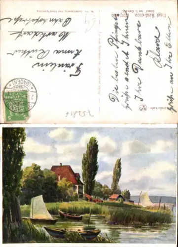 752816 Künstler AK V. Marschall Insel Reichenau am Bodensee Uferpartie