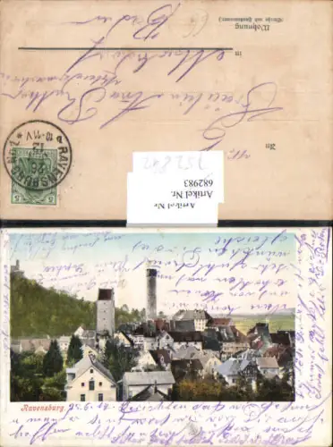 752843 Ravensburg 1912 gel Markdorf