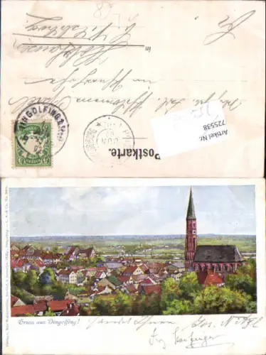 752847 Gruß aus Dingolfing gel Holzhausen Vilsbiburg