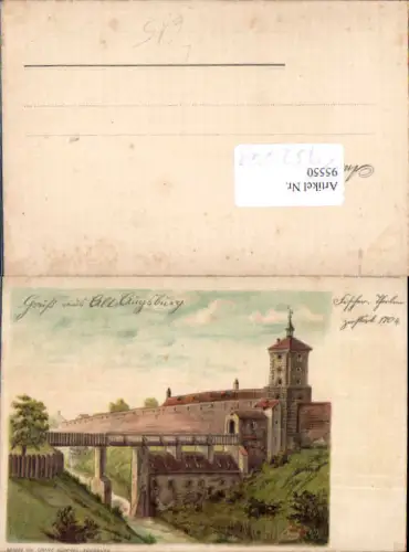 752850 Lithographie Gruß aus Alt-Augsburg 1704