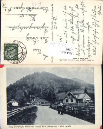 752866 Gasthaus Voistal Schwarzau im Gebirge Johann Nothnagl