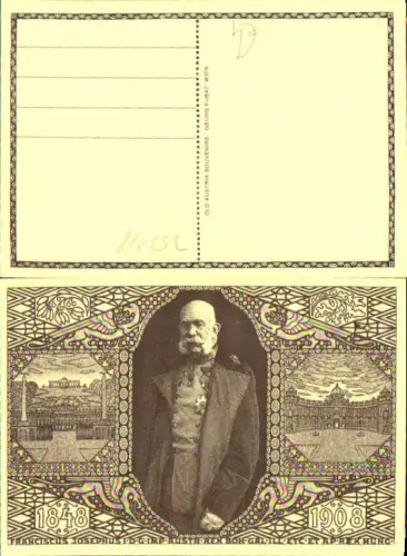 753188 REPRO Kaiser Jubiläums Postkarte Kaiser Franz Joseph