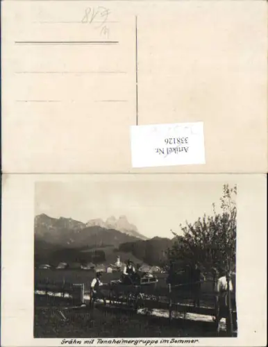 753238 seltene Foto AK Grän bei Reutte in Tirol Tannheim Kutsche