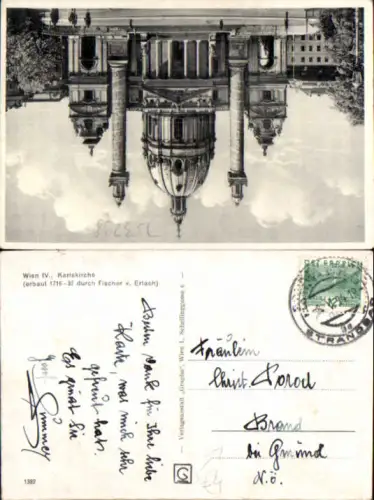 753298 Wien Wieden karlskirche gel Brand bei Gmünd