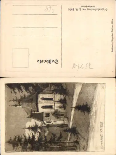 753318 Originalradierung Radierung L.B. Pollak Semmering Neunkirchen