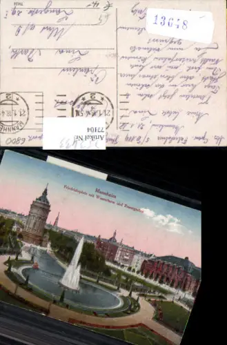 753433 Mannheim Friedrichsplatz Wasserturm Rosengarten Feldpost Ulm