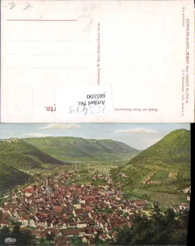 753439 Wiro Künstler-AK Urach Ruine Hohenurach C.F. Wiedemann