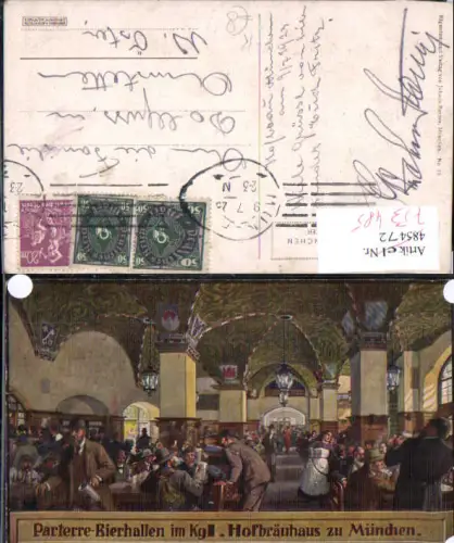 753485 Künstler AK Fritz Quidenus Hofbräuhaus München Bier Bräuhaus Bierhallen