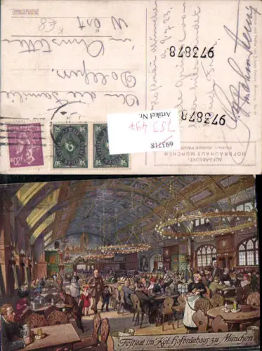 753497 Künstler AK Fritz Quidenus München Hofbräuhaus Bräuhaus