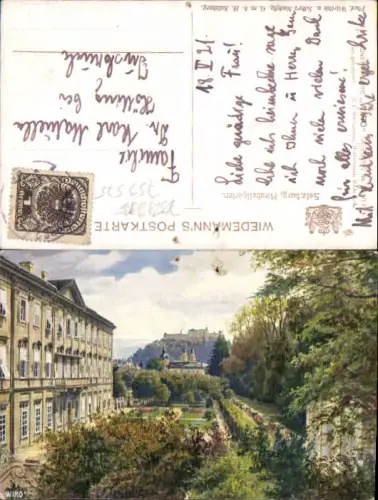 753575 Salzburg Künstlerkarte Wiedemanns Mirabell Mirabellgarten