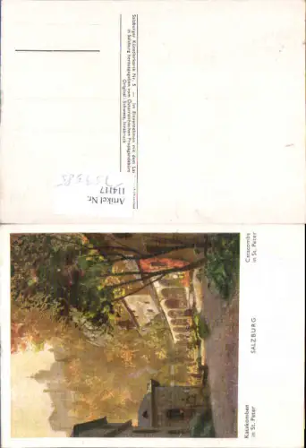 753585 Künstler AK Katakomben St. Peter Salzburg