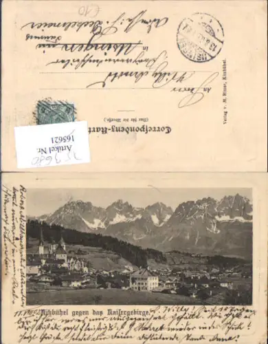 753680 Kitzbühel in Tirol Kaisergebirge gel Stempel Usingen Taunus