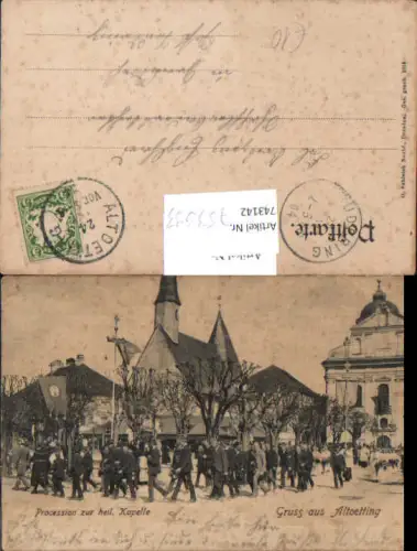 753693 Gruß aus Altötting Procession zur heil. Kapelle Stp.