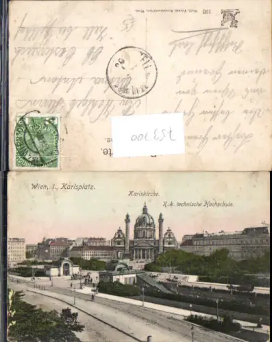 753700 Wien Innere Stadt Karlsplatz Hochschule Karlskirche gel Zell b. Zellhof