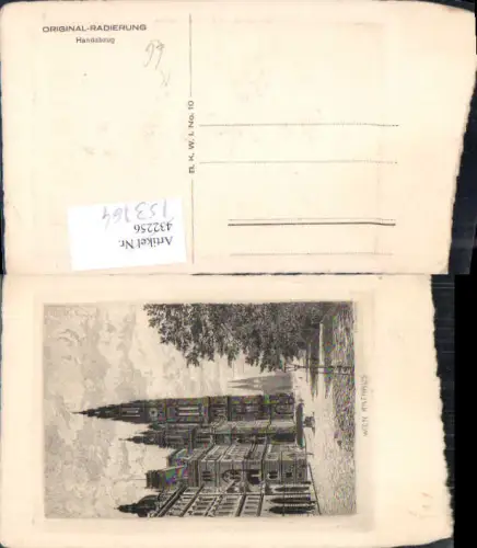 753764 Radierung Carl Jander Berlin Wien Rathaus pub B.K.W.I. 10