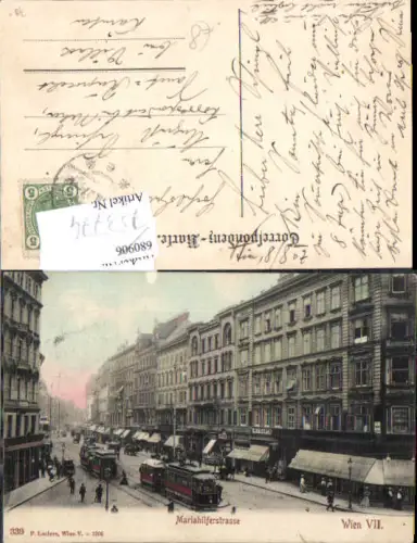 753774 Wien Neubau Mariahilferstraße Straßenbahn Tram Linie 491