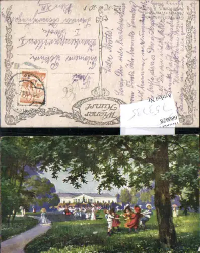 753795 Künstler AK Wien Hietzing Wallners Meierei Tivoli B.K.W.I.