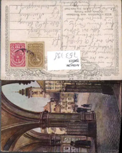 753798 Künstler AK Erwin Pendl Wien Freiung Bankbazar Gebäude