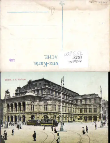 753800 Wien K.K. Hofoper Oper Straßenbahn