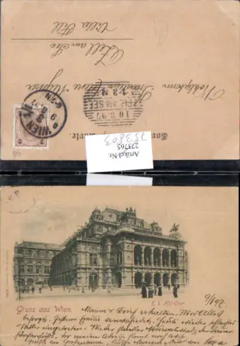 753803 Gruß aus Wien K.K. Hofoper Oper 1897 pub Stengel e Co. 4536