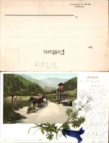 753829 Heimkehr Kinder Edelweiß Marterl Tirol Kutsche pub Purger Co. 226