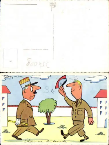 754009 Künstler AK Scherz Humor Soldaten France Frankreich