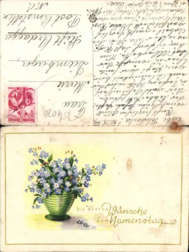 754020 Namenstag Veilchen Vase