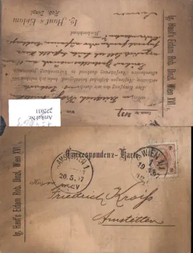 754063 Geschäftspostkarte Wien Ottakring Robert Dinzl